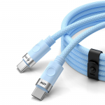 Orico CDX 60W 3A Power Delivery USB-C - USB-C kabelis 1m - mėlynos spalvos