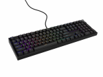 Klaviatūra Genesis Thor 404 juoda RGB Outemu Peach Silent