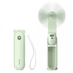 Jisulife rankinis ventiliatorius Life8 Mini ne&scaron;iojamas USB ventiliatorius su Power Bank and Flashlight - žalios spalvos