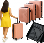 3 viename lagaminų rinkinys &ndash; rožinis Trizand 26663