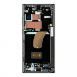 Dėklas LCD ekranas + lietimui jautrus skydelis + priekinis dangtelis Samsung S918 Galaxy S23 Ultra Pilkas Raudona (pakeitimo paketas)