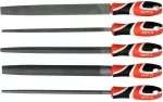 Metalinės dildės 250 mm, 5 dalių rinkinys, plieninės dildės, plok&scaron;čių dildžių rinkinys