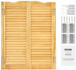 Pu&scaron;inės varstomos kavinės durys, arkinės vidaus salono durys, dvigubo veikimo pu&scaron;ies medienos durys virtuvei, barui, užeigai, 81.3 cm x 106.7 cm salono stiliaus durys