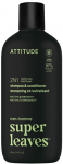 Attitude Men&acute;s Strengthening &Scaron;ampūnas and Conditioner 2in1 Super Leaves Matcha & Bergamot (&Scaron;ampūnas & Conditioner) 415 ml 415mlml plaukų priežiūra Vyrams