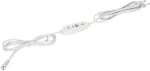 LED &scaron;viestuvo GROWLY PC3 maitinimo kabelis su valdikliu GROWLY, baltas, 3m