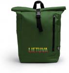 Tamsiai žalia kuprinė Trispalvė Lietuva