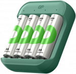 GP Battery GP Baterija GP - ReCyko akumuliatorių įkroviklis, B423 (USB-C), su 4 x AA 2100 mAh baterijomis