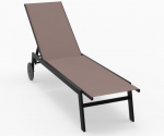 Promotions Lauko poilsio kėdžių komplektas, 190x59x33.5 cm, kavos spalvos, reguliuojama atlo&scaron;o padėtis, metalas
