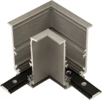 Įleidžiamo magnetinės sistemos ZAMBELIS bėgelio horizontalus kampinis sujungimas, tamsaus sidabro sp., 48V, 2084NCK-C2