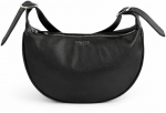 Small Leather Baguette Bag Solier FL47 Corin &ndash; Juodas