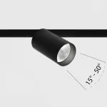 13W LED akcentinis &scaron;viestuvas ZOOM į magnetinę sistemą IN_RING, juodos sp., 4000K, 48V, 15&deg;-50&deg;