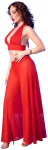 Chilirose Sets Chilirose CR 4857 Raudona Multi-Way Top & Wide-Leg Pants Set, Size M