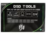 15 VNT. 1/2" 12-KAMPIAI GILOS GALVUTES 10-24 mm DS1296