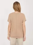 Laisvo silueto palaidinė, tamsiai smėlinė