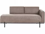 Sofa Beliani &Scaron;ezlongas SAVASSE sintetinio lino rudas