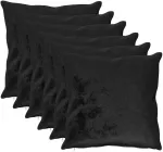 Pagalvėlės užvalkalas 6 pcs HEERLEN Juoda 60 x 60 cm Flanelė