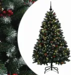 Dirbtinė Kalėdų eglutė, žalia, su žaisliukais 150 cm 150 LED