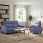 Sofa Sofos komplektas 2 vnt. Džinsinės mėlynos Audinys