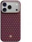 Benks Magnetic Armor Air Armor Grid Kevlar metalinis rėmelis 600D (C.K.FL.AP.JX.0073) dėklas, skirtas iPhone 18 Pro Max/17 Pro Max, bordo spalvos