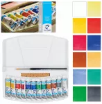 Set akvarelių - VAN GOGH - Plastikinė dėžutė 12 tūbelių 10 ml - Multicolor - Teptukas serija 191 nr. 6