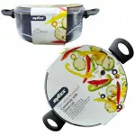 Didelis juodas aliuminio puodas su dangteliu 26cm 6.3L Zyliss