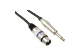 Velleman Profesionāls kabels XLR 3pin spraudnis - 6.3mm spraudnis mono 1.5m