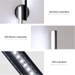 Osairous sieninis &scaron;viestuvas led modernus 55 cm, 22 w 2475 lm led sieninis &scaron;viestuvas juodas, sieninis ap&scaron;vietimas prie&scaron;kambariui 6500 k &scaron;altai balta miegamojo koridoriaus svetainės laiptams