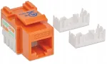Keystone Cat6 Utp Rj45 užspaudžiamas modulis, oranžinis
