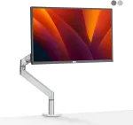 Alberenz&reg; vieno monitoriaus laikiklis su dujine spyruokle, reguliuojamas monitoriaus laikiklis 17&ndash;40 colių monitoriams, ergonomi&scaron;kas dizainas, reguliuojamas auk&scaron;tis ir pakreipimas, sidabrinis