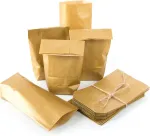 Logbuch-verlag 100 mažų popierinių mai&scaron;elių aukso spalvos 9 x 15 x 3,5 cm su mai&scaron;eliais dovanoms kaip pakuotė klientams svečiams