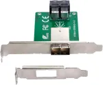 Nfhk dviejų prievadų mini sas hd sff-8644 į vidinį sas hd sff-8643 pcba moteri&scaron;ką adapterį su žemo profilio laikikliu