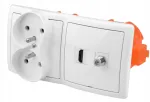 Simon Sieninis 230v, F, Hdmi 2.1 potinkinis lizdas