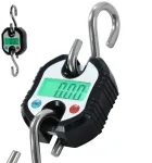 Topway skaitmeninės svarstyklės kranui, 150 kg apkrova, dvigubo tikslumo elektroninės mini lcd kilpinės pakabinamos bagažo žvejybos svarstyklės, didelio na&scaron;umo svarstyklės su taros funkcija 833211