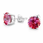 Diamond Sky Jewelry Sidabriniai auskarai moterims DiamondSky &bdquo;Juno (Fancy Rožinė)&ldquo; su Swarovski kristalais