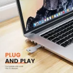 Uflatek 16 Gb atmintinė, raktų formos Usb atmintinė metalinis U diskas sidabrinis Usb 2.0 pendrive vandeniui atspari atmintinė naujovi&scaron;ka jump drive sulankstoma duomenų saugykla smagiai dovanai