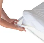 Čiužinys Twillie - vandeniui atsparus čiužinio apsaugos užvalkalas 200 x 200 cm su 4 elastinėmis juostomis - Oeko Tex&reg; - kvėpuojantis trikotažinis čiužinio antklodis - nesiglamžantis čiužinio apsaugos užvalkalas - itin plonas, itin tvirtas, itin mink ...