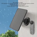 Saulės baterija apsaugos kamerai, 12w saulės baterija skirta arlo pro 3 pro 4 5s ultra ultra 2 go 2 prožektoriui, ip65 atspari vandeniui, efektyvus įkrovimas stabiliam veikimui, pasukama (juoda)