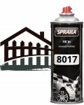 Ral 8017 blizgus rudas &scaron;okolado spalvos dažų pur&scaron;kiklis stogams, latakams ir tvoroms 400 ml