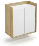MOBIUS cabinet 2D color: hikora oak/baltas