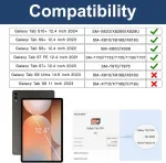 Braecn dėklas, skirtas galaxy tab s10+/tab s9 fe+/tab s9+/tab s8+/tab s7 fe/tab s7+ 12.4 colių, tvirtas smūgiams atsparus apsauginis dėklas su 360&deg; besisukančiu dirželiu rankai ir stovu, ra&scaron;iklio laikikliu, dirželiu per petį - juodas