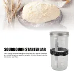 Gertuvė Dpofirs raugo stiklainis &ndash; puikus kepimo pagalbininkas, rauginimo dėžutė, raugo priežiūra, raugo užra&scaron;o stiklainis su savaitės dienomis, pažymėta elastinė juosta, patrauklus ir efektyvus raugui