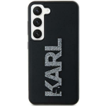 Samsung Galaxy S23 Ultra Karl Lagerfeld dėklas 3D Rubber Glitter Logo (KLHCS23L3DMBKCK) juodos spalvos