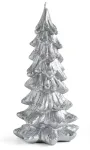 Mondex EGLĖS žvakė, figūrėlė, didelė, 11,5x21 cm, sidabrinis parafinas