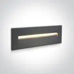8,5W LED įleidžiamas sieninis lauko &scaron;viestuvas, antracito sp., 3000K, 68066/AN/W