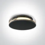 12W LED plafonas, juodas, 3000K, 67478/B/W