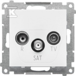 Kontakt-Simon R-TV-SAT antenos lizdas Kontakt-Simon 55 TASK.01/111 terminalas/galinimo modulis. 1x įvestis: 5 MHz&divide;2,4 GHz matinė balta