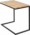 Customform Kavos stalas, LUPE 60 MASIVINĖ MEDIENA, 0.4x0.6x0.6 m, Juodas