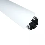 LED kampinis profilis su dangteliu, matinės baltos sp., 2m, 20327-W