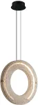 20W LED pakabinamas &scaron;viestuvas TAMARA, juodos ir bronzos sp. korpusu/gintaro sp. stiklas, 3000K, 4322701