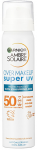 Garnier Ambre Solaire Super UV Protection Mist SPF 50 Apsauginė veido dulksna, 75 ml